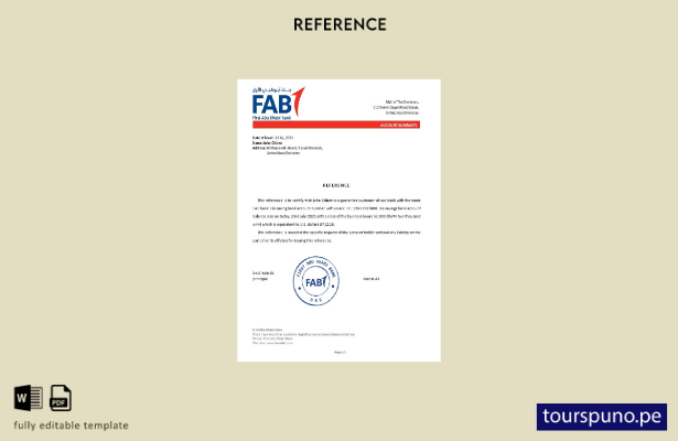 plantilla de referencia FAB de los EAU lista para imprimir