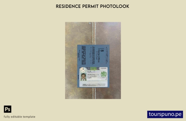 Plantillas PSD de documentación de residencia en el Reino Unido listas para impr