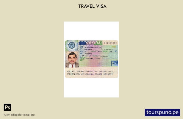 Plantilla de visa Schengen para Finlandia lista para imprimir