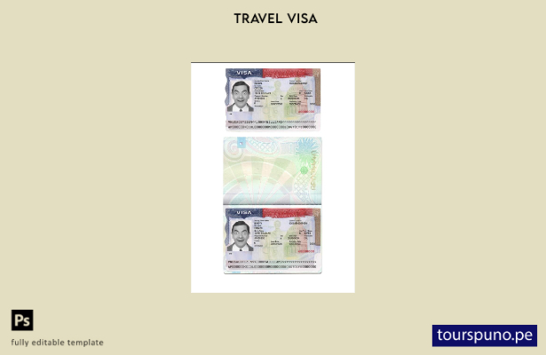 Plantilla de visa de turista de EE. UU. lista para imprimir