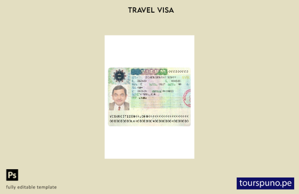 Plantilla de visa de turista para Eslovenia lista para imprimir