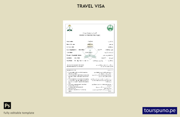 lista para imprimir la plantilla de visa electrónica de Arabia Saudita en form 1