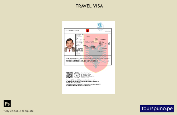 lista para imprimir plantilla de nueva versión de visa electrónica para Albania