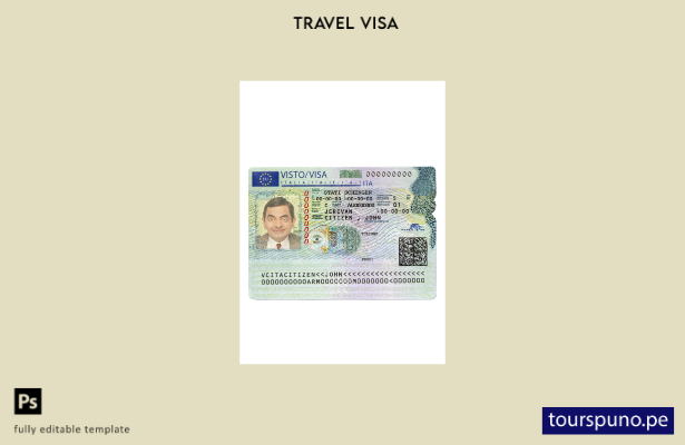 listo para imprimir la nueva plantilla de visa schengen de Italia