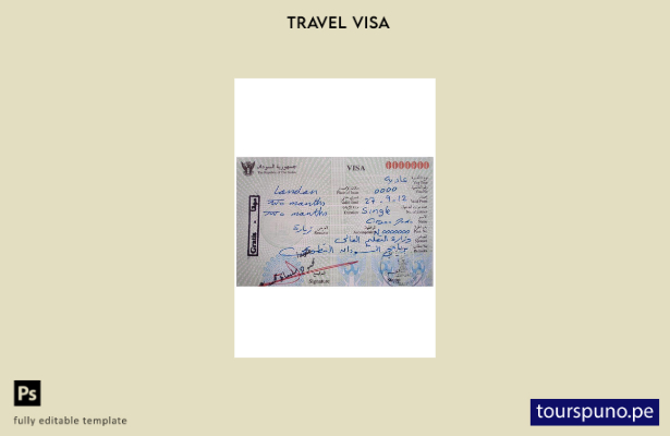 ready to print Sudan visa template