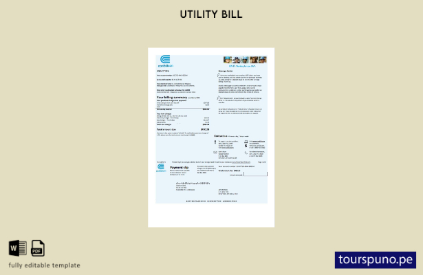 lista para imprimir la plantilla de factura de servicios públicos de electric 13