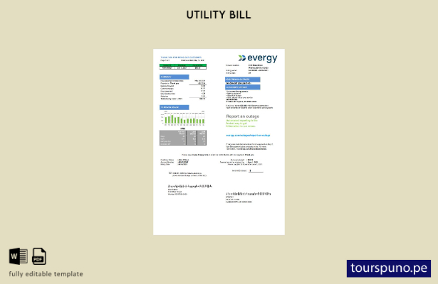 lista para imprimir la plantilla de factura de servicios públicos de electric 15