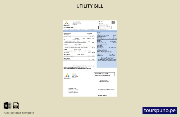 lista para imprimir plantilla de factura de servicios públicos MLGW de Tennessee