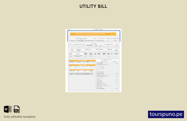 lista para imprimir plantilla de factura de servicios públicos de India Tamilnad