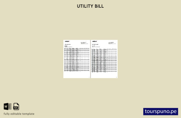 lista para imprimir plantilla de factura de servicios públicos de Verizon, Nue 7
