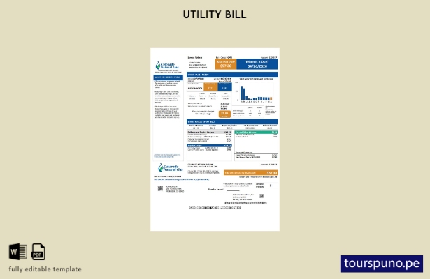lista para imprimir plantilla de factura de servicios públicos de gas natural de
