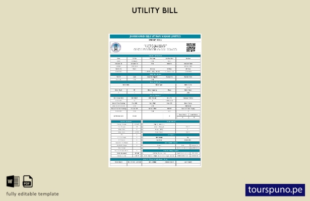 listo para imprimir India Jharkhand BijliI Vitran Nigm LTD. plantilla de word