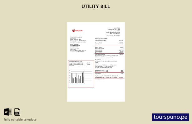 listo para imprimir Plantilla de Word   factura de servicios públicos de energ 5