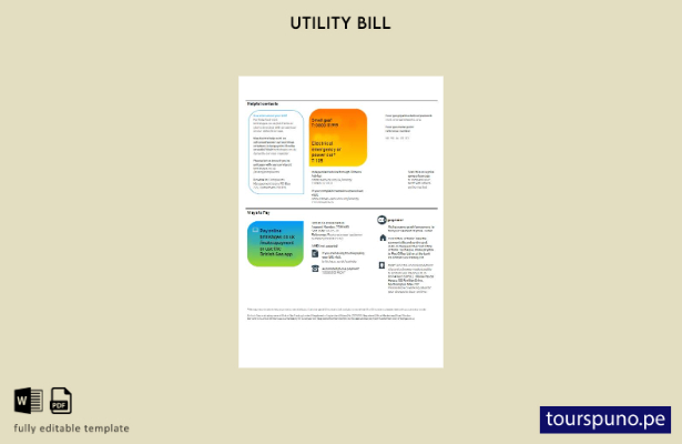listo para imprimir Reino Unido British Gas. factura de servicios públicos (pági