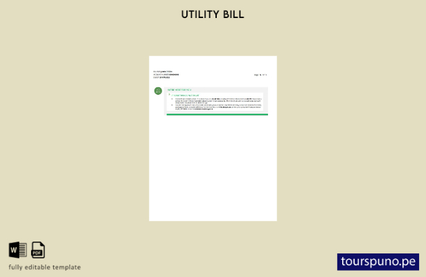 listo para imprimir plantilla de factura de servicios públicos (páginas) de EAU