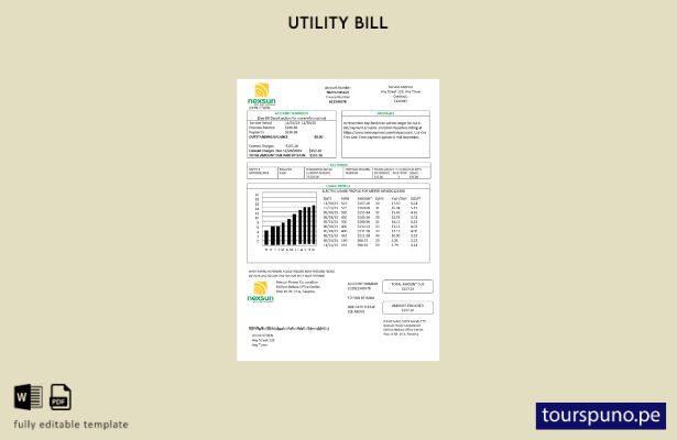 listo para imprimir plantilla de factura de servicios públicos de electricidad 9