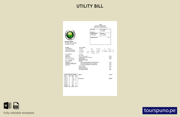 listo para imprimir plantilla de word   factura de servicios públicos de elec 10
