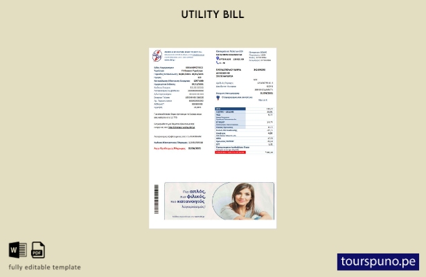 listo para imprimir plantilla de word   factura de servicios públicos de elec 25